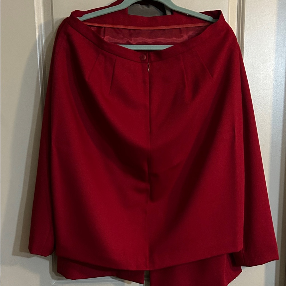 Josephine Chaus Vibrant Red A-Line Skirt